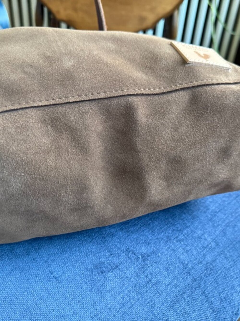 Chocolate Suede Carry All - Picture 3 of 6